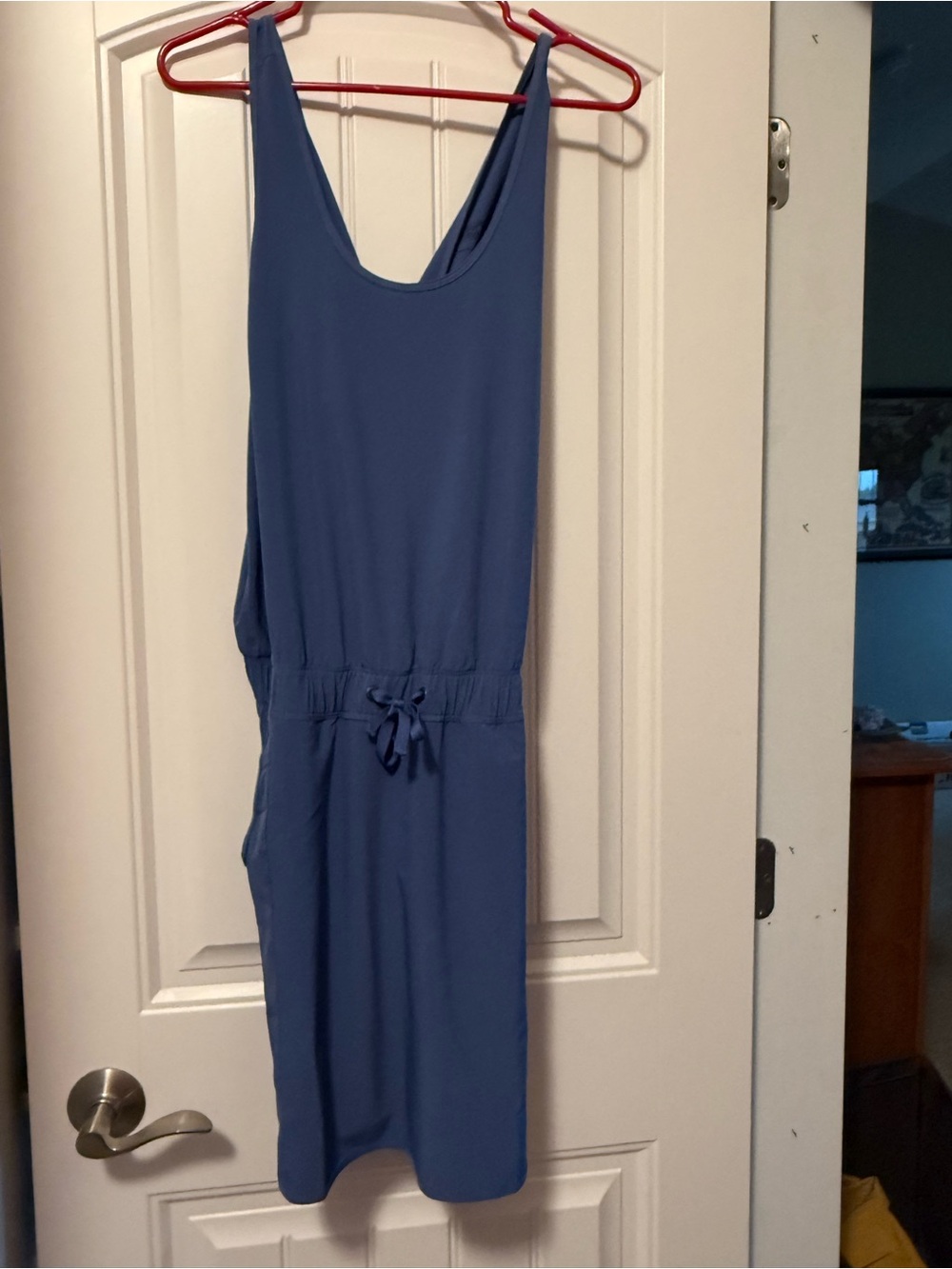 Patagonia Blue Sleeveless Drawstring Waist Dress